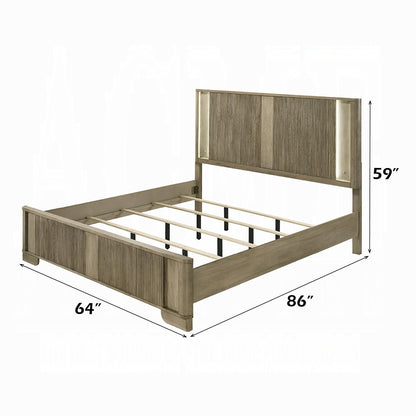 Lakkari Solid Wood Bed in Antique Oak