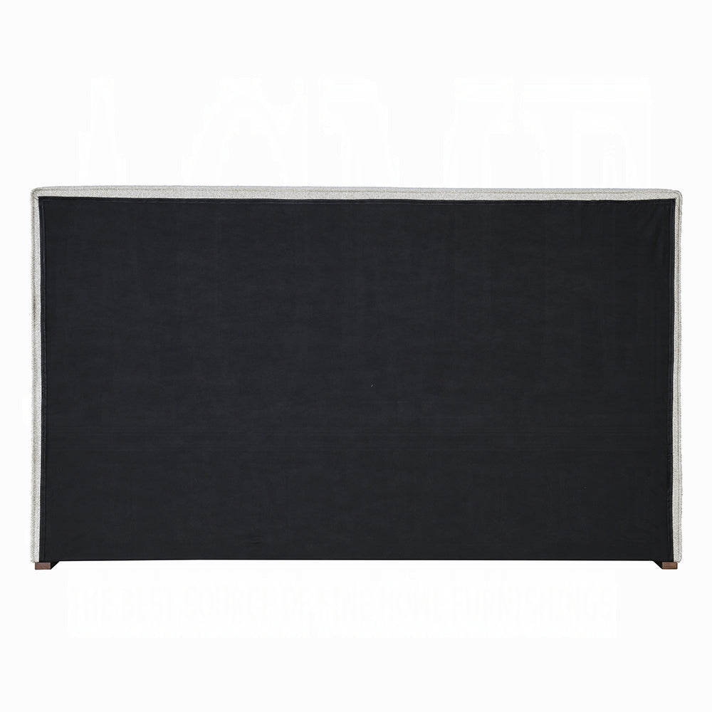 Boxter Solid Wood Bed w/Storage in Gray Linen