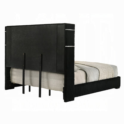 Garner Queen Bed w/Fireplace, LED, Reading Light, Speaker, Bluetooth & USB