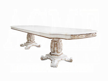 Vendome 9PS Formal Dining Room Set Include 1 Dining Table, 6 Side Chairs and 2 Arm Chairs, 8-Person Solid Wood Extendable Dining Set