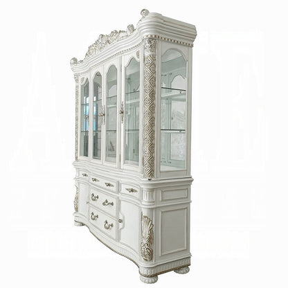 Vendome Buffet & Hutch Antique Pearl Finish DN01350