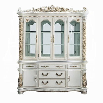 Vendome Buffet & Hutch Antique Pearl Finish DN01350