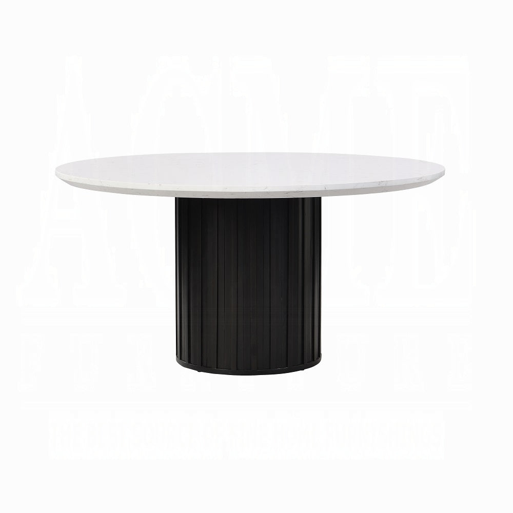 Jaramillo 5-Piece Dining Set Round Dining Table W/Engineered Marble and 4 Chairs
