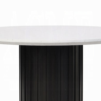Jaramillo 5-Piece Dining Set Round Dining Table W/Engineered Marble and 4 Chairs