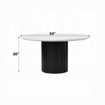 Jaramillo 7-Piece Dining Set Round Dining Table W/Engineered Marble and 6 Chairs