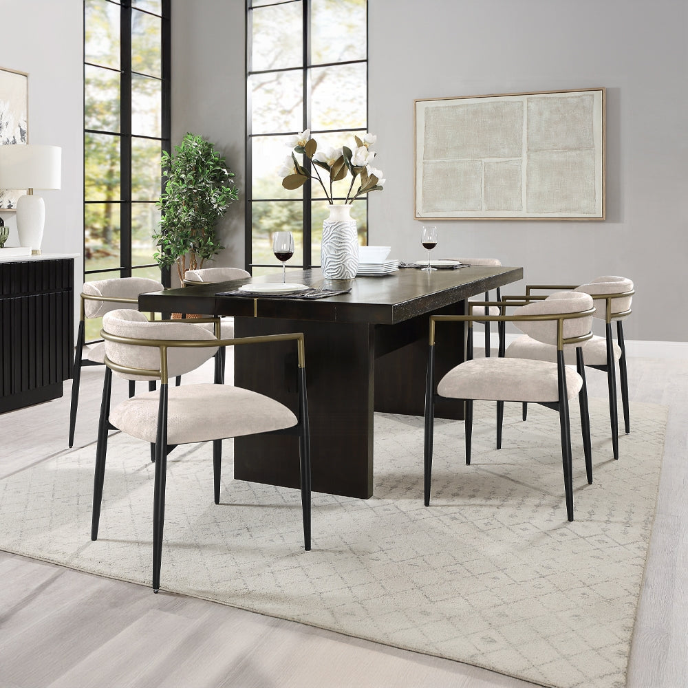 Jaramillo 7-Piece Wooden Dining Table Set for 6 Including 1 Table and 6 Chairs