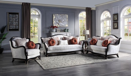 Nurmive Colletion 3-Piece Living Room Set Include Sofa, Loveseat and Chair, Beige Fabric