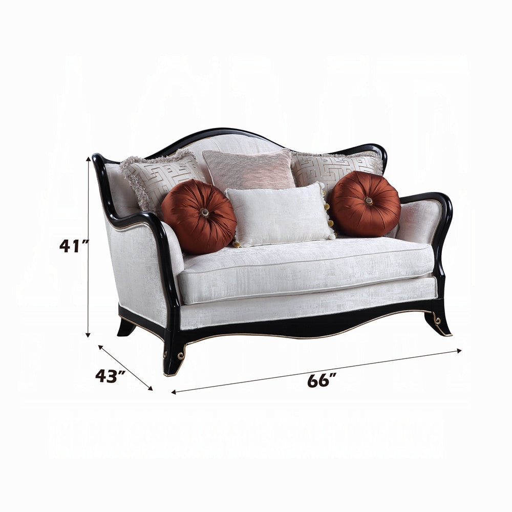 Nurmive Colletion 3-Piece Living Room Set Include Sofa, Loveseat and Chair, Beige Fabric