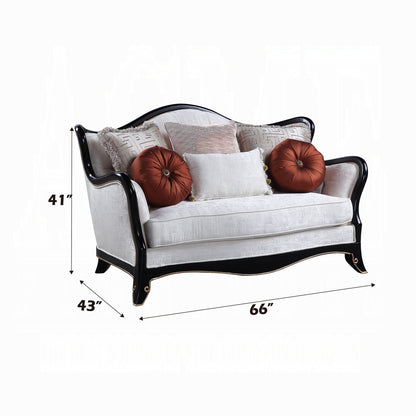 Nurmive Colletion 3-Piece Living Room Set Include Sofa, Loveseat and Chair, Beige Fabric