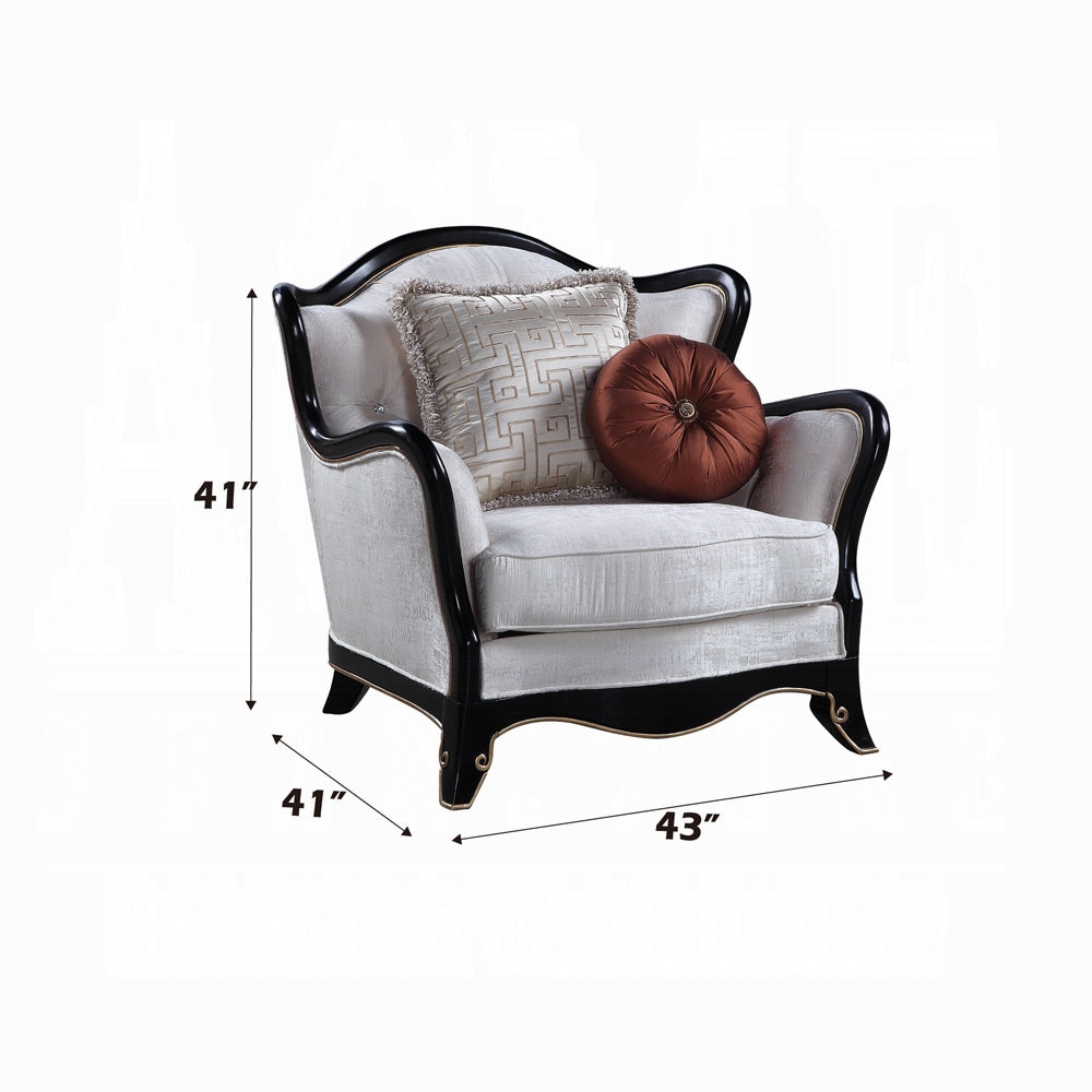 Nurmive Colletion 3-Piece Living Room Set Include Sofa, Loveseat and Chair, Beige Fabric