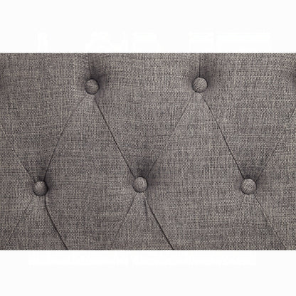 Florian Colletion 3-Piece Living Room Set Include Sofa, Loveseat and Chair, Gray Fabric & Antique White Finish