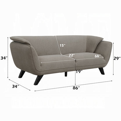 Nayeli Collection 3-Piece Living Room Set Include Sofa, Loveseat and Chair, Brown Linen