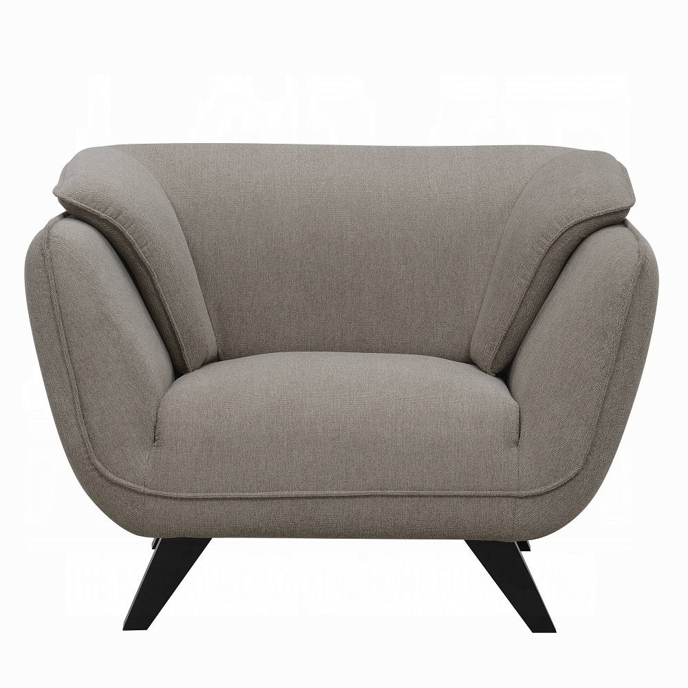 Nayeli Collection 3-Piece Living Room Set Include Sofa, Loveseat and Chair, Brown Linen