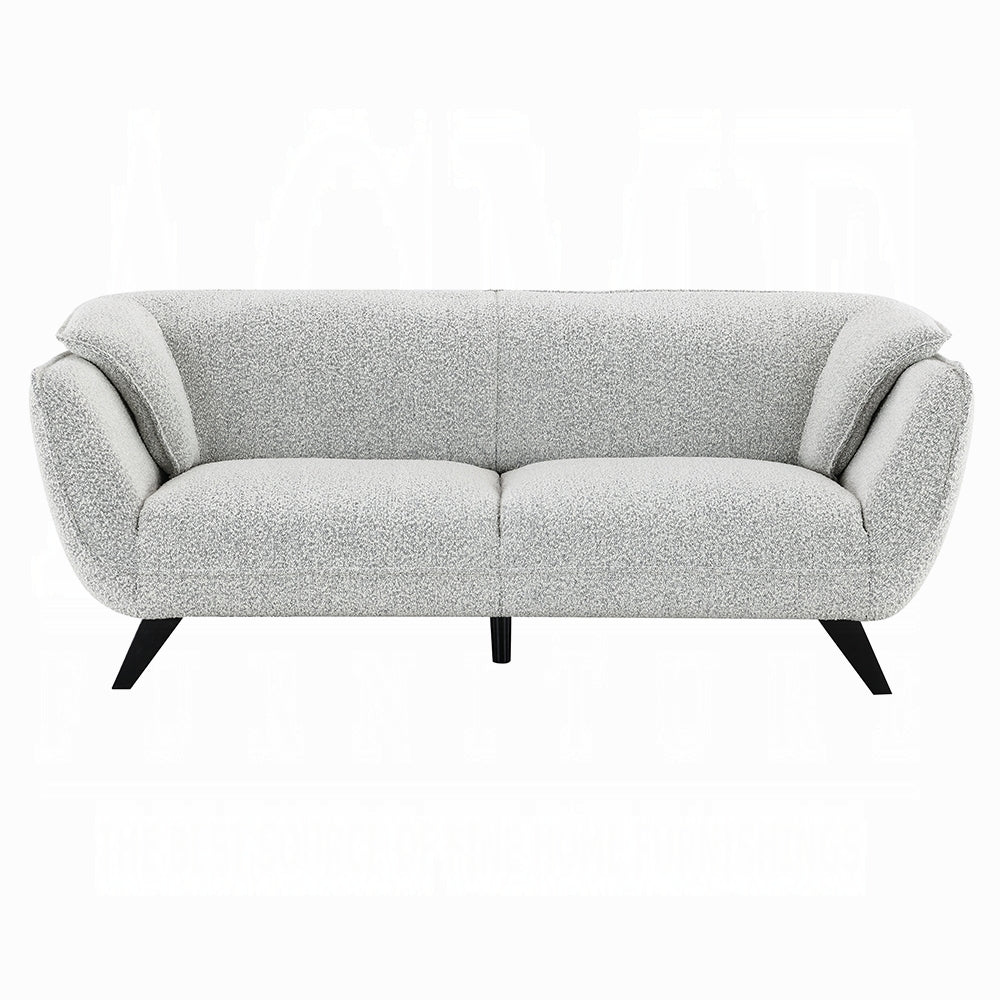 Nayeli 4-Piece Living Room Set Include Sofa, Loveseat, Chair and Coffee Table, Light Gray Boucle