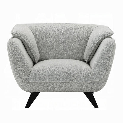 Nayeli 4-Piece Living Room Set Include Sofa, Loveseat, Chair and Coffee Table, Light Gray Boucle