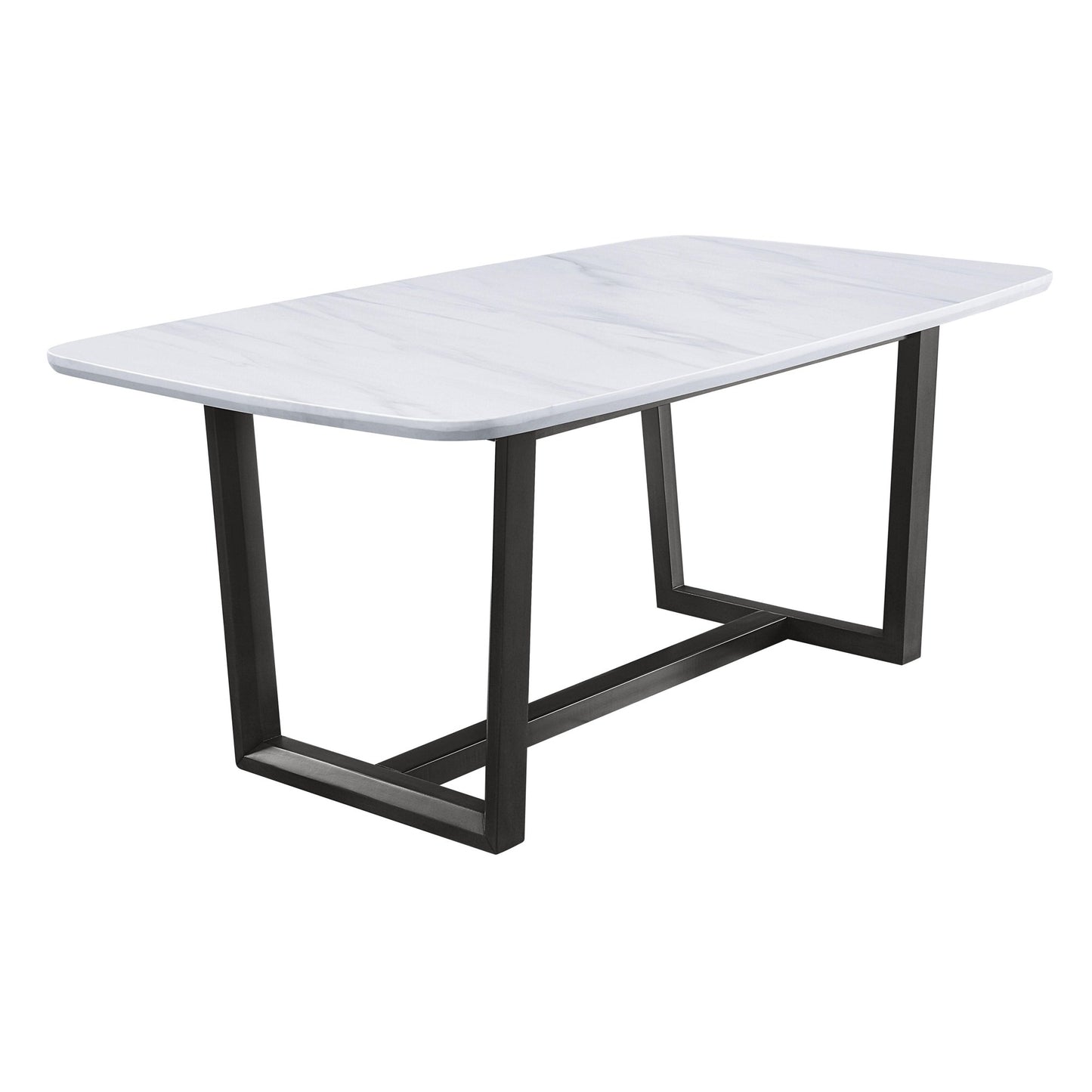 Marble Top & Weathered Gray 7pcs Dining Table Set by Acme Madan DN00059-7pcs