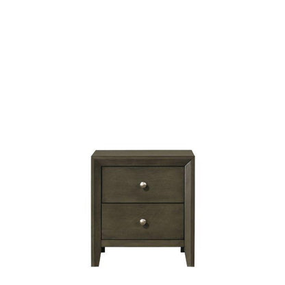 Ilana Contemporary Gray Queen Bed Set 6PCS Includes Bed, 2 Nightstands, Dresser, Chest and Mirror