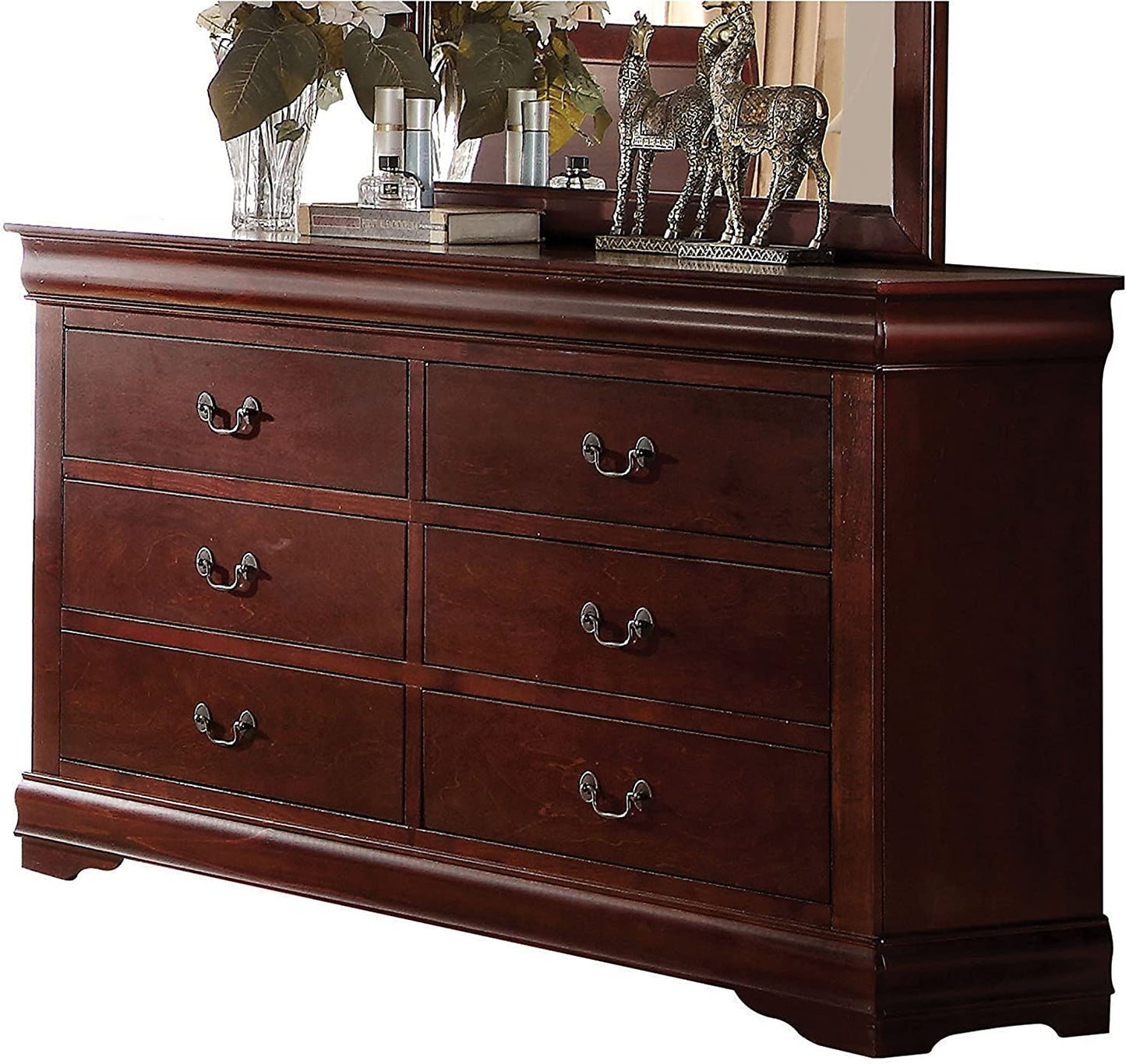 6-Piece Bedroom Set Bed, Dress, Chest, Mirror and 2 Nightstands