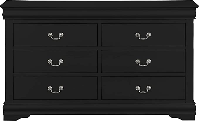 6-Piece Bedroom Set Bed, Dress, Chest, Mirror and 2 Nightstands
