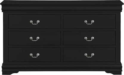 6-Piece Bedroom Set Bed, Dress, Chest, Mirror and 2 Nightstands